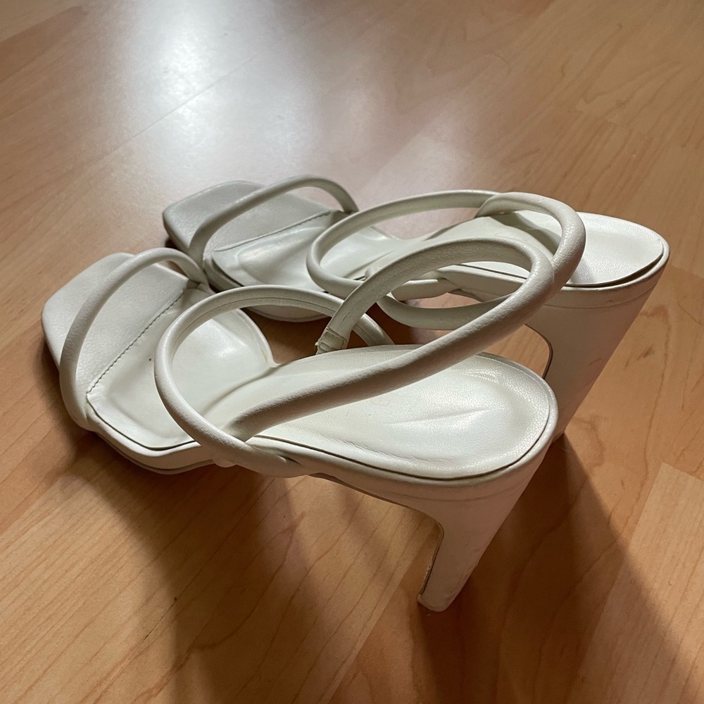 Aldo Strappy White Sandals